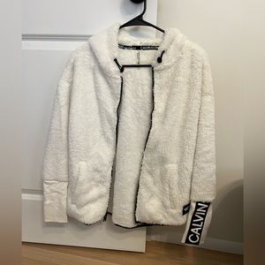 Calvin Klein performance zip up Sherpa hoodie